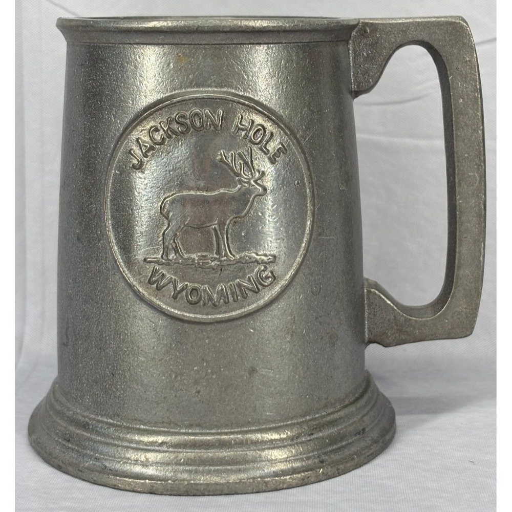 Wilton Armetale Beer Stein Mug Jackson Hole Wyoming Pewter Tankard Vintage RWP